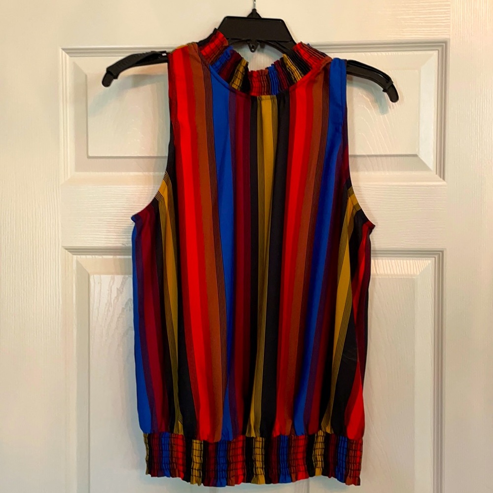 Allison Joy Colorful Sleeveless Blouse